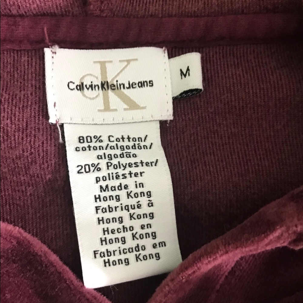 CALVIN KLEIN VELOUR CROPPED HOODIE M - Picture 8 of 8